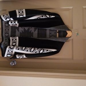 Black and gray sweater